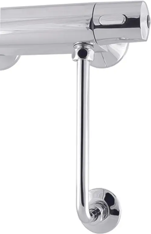 Wandanschlussbogen aus verchromtem Material, ideal für Sanitärinstallationen. Produkt von Ideal Standard, geeignet für Wandmontage.